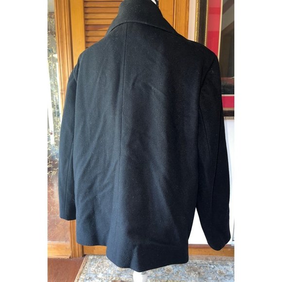 OAK Black Wool Admiral Coat -- Large - Picture 3 of 14